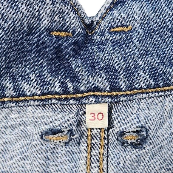 Levi's Levi Strauss & Co Jean Skirt 30 (US 6) Button Front Denim Y2k Western - Picture 6 of 12